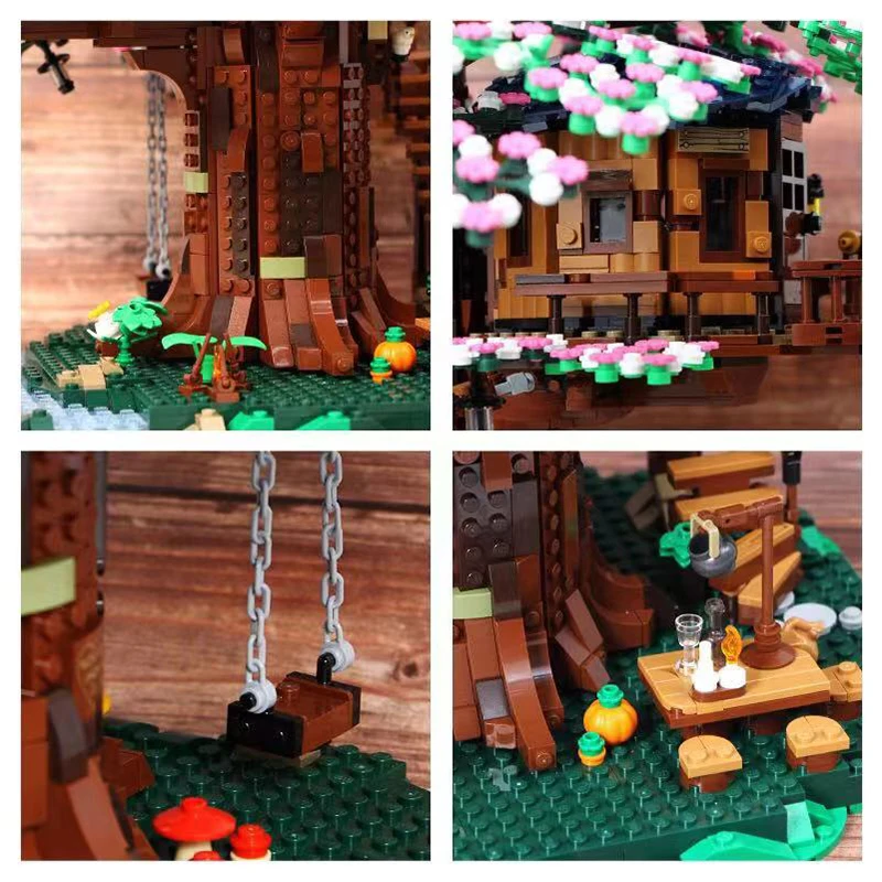Lepinblocks, 3 цвета, 99019 идей, дерево, дом, строительные блоки, набор, 21318, игрушки для детей, рождественский подарок, король, кирпичи с фигуркой