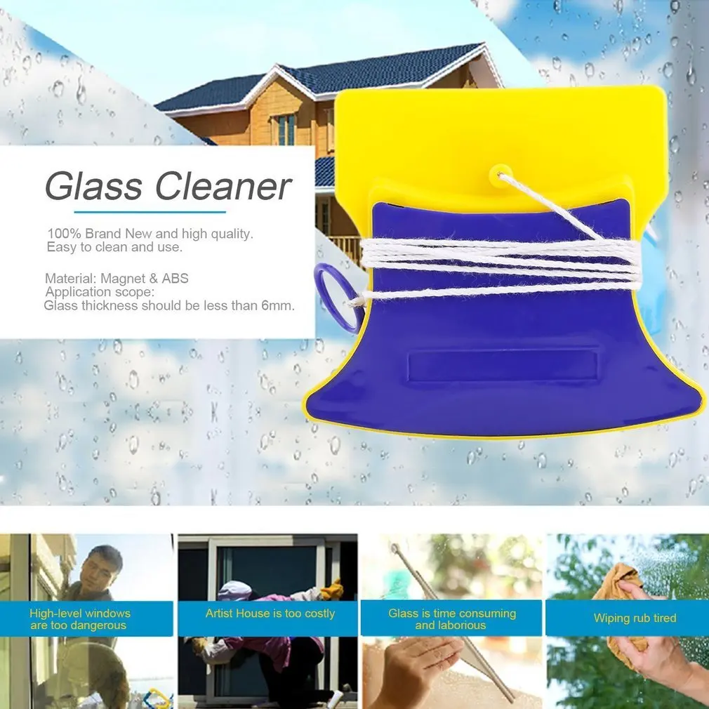 

2020 Magnetic Window Cleaner Double Side Glass Wiper Useful Surface Brush High-efficiency Cleaning Tools