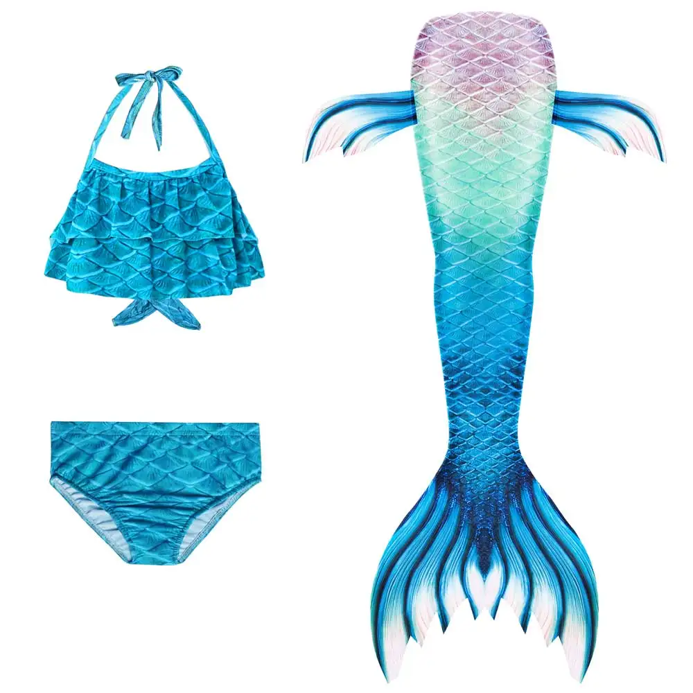 Girls-Walkable-And-Swimmable-Mermaid-Tail-Swimsuit-Cosplay-Costume-Kids-Children-Bikini-And-Sparkle-Mermaid-Swimtail(23)