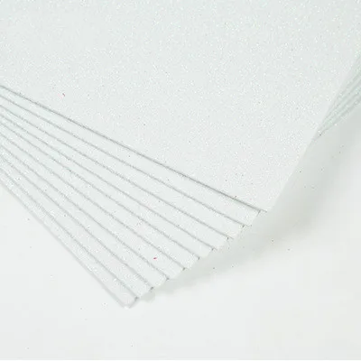 white not glue 10 шт. A4 цветная EVA губчатая бумага для пыли DIY ручной работы Скрапбукинг Ремесло флэш-пенная бумага блестящая ручная художественная материалы Поставки - Цвет: white not glue
