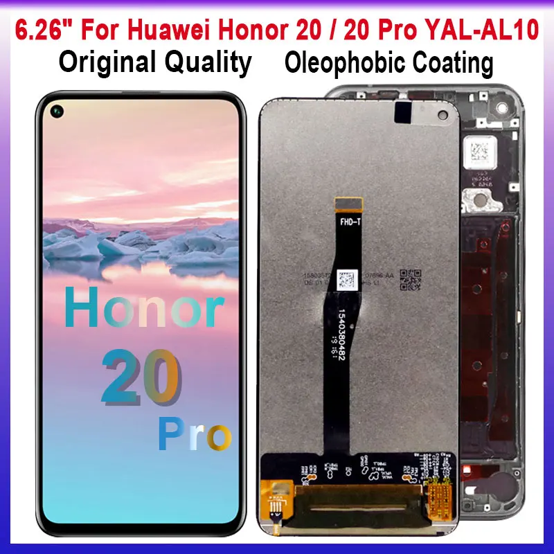 Оригинальный ЖК дисплей для Huawei Honor 20 Pro сенсорный экран в сборе с рамкой Pro|touch screen