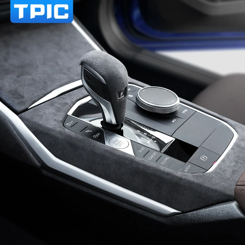 Alcantara Чехол автомобиля Шестерни переключения крышка инструмент Панель