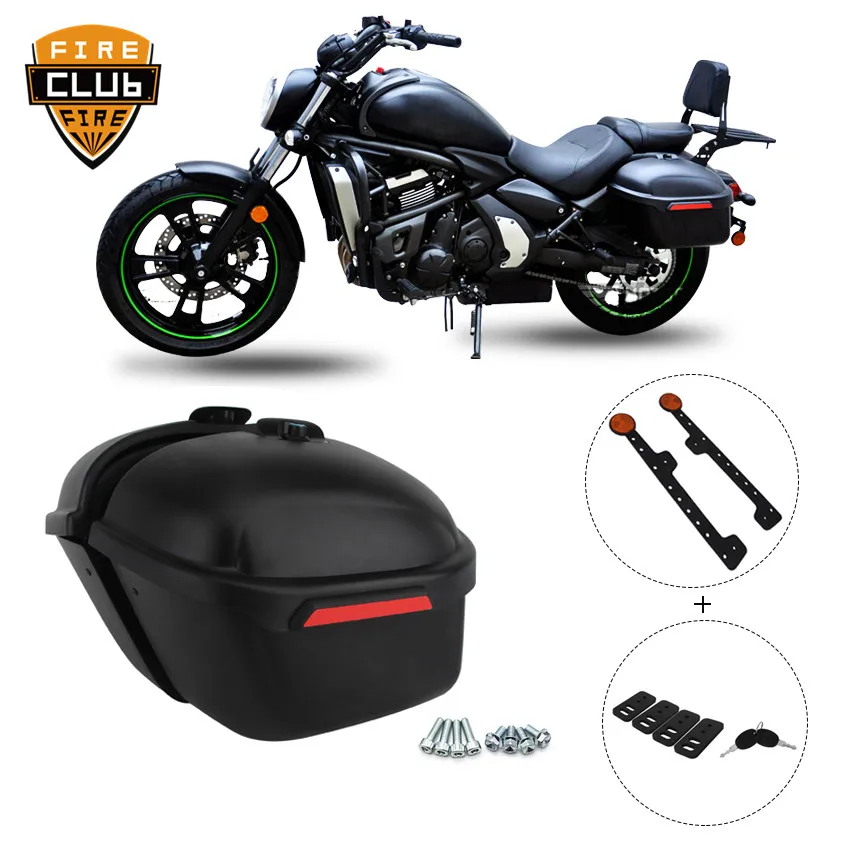 2Pcs Black Motorcycle Luggage Tank Saddle Bag Motorcross Pannier Side Box Case For Suzuki Harley Kawasaki Honda | Автомобили и