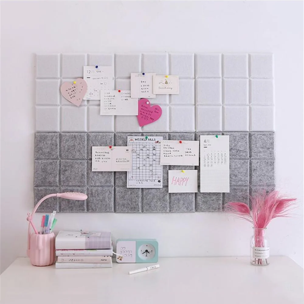 Nordic Style Adhesive Felt Message Board Office Planner Schedule Letter Note Board Photo Display Home Bedroom Wall Decoration 6