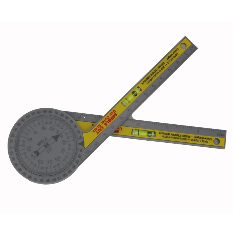 

Horizontal Calibration Miter Saw Protractor Angle Finder Gauge Goniometer Woodworking Measuring Ruler