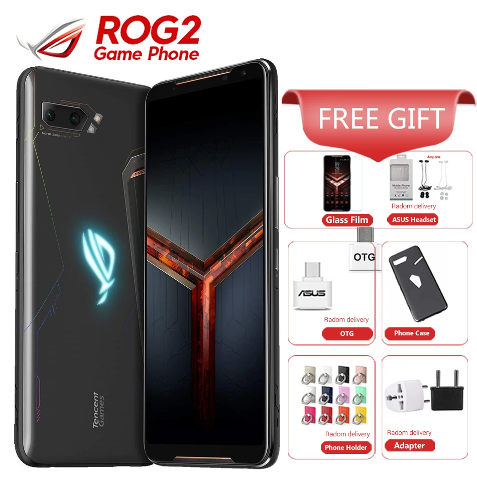 Asus ROG Phone 2, игровой смартфон, 128 Гб ПЗУ, 8 Гб ОЗУ, ZS660KL, Snapdragon 855 Plus, 6000 мАч, NFC, Android 9,0, 6,59 дюймов, 1080x2340, 120 Гц