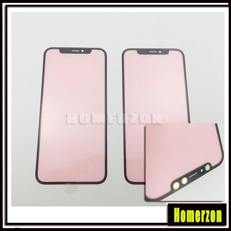 10 шт Передняя панель ЖК-экран внешнее стекло для iPhone X XS Xmax XR черный
