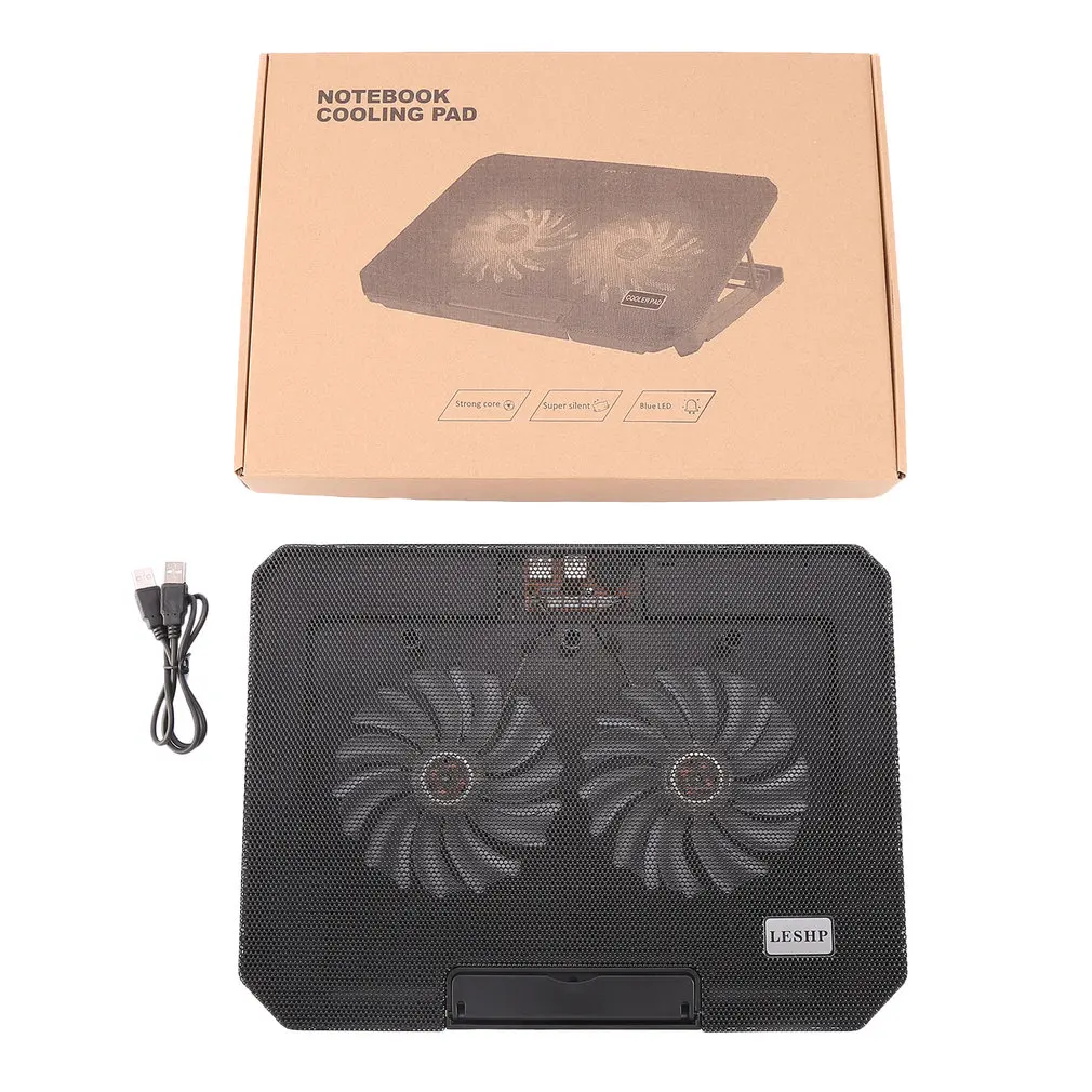 

Lightweight 3 Big Fan 2 USB Laptop Cooler Cooling Pad Base Notebook Cooler Computer USB Fan Stand H1 For Laptop PC Video 15.6