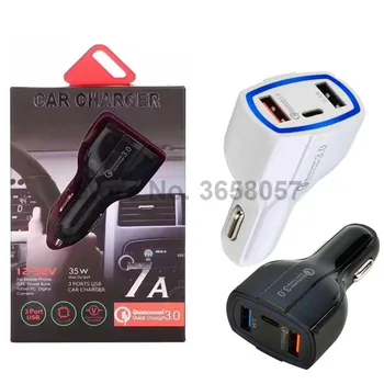 

Quick Charge 3.0 Car Charger Mobile Phone Charger 3 Port USB Fast Car Charger for Samsung for iPhone Tablet Charger