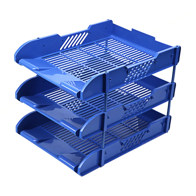 

FUQIANG FQ338B Three-layer File Rack File Tray Thick File Disk Desktop Information Rack Office Supplies