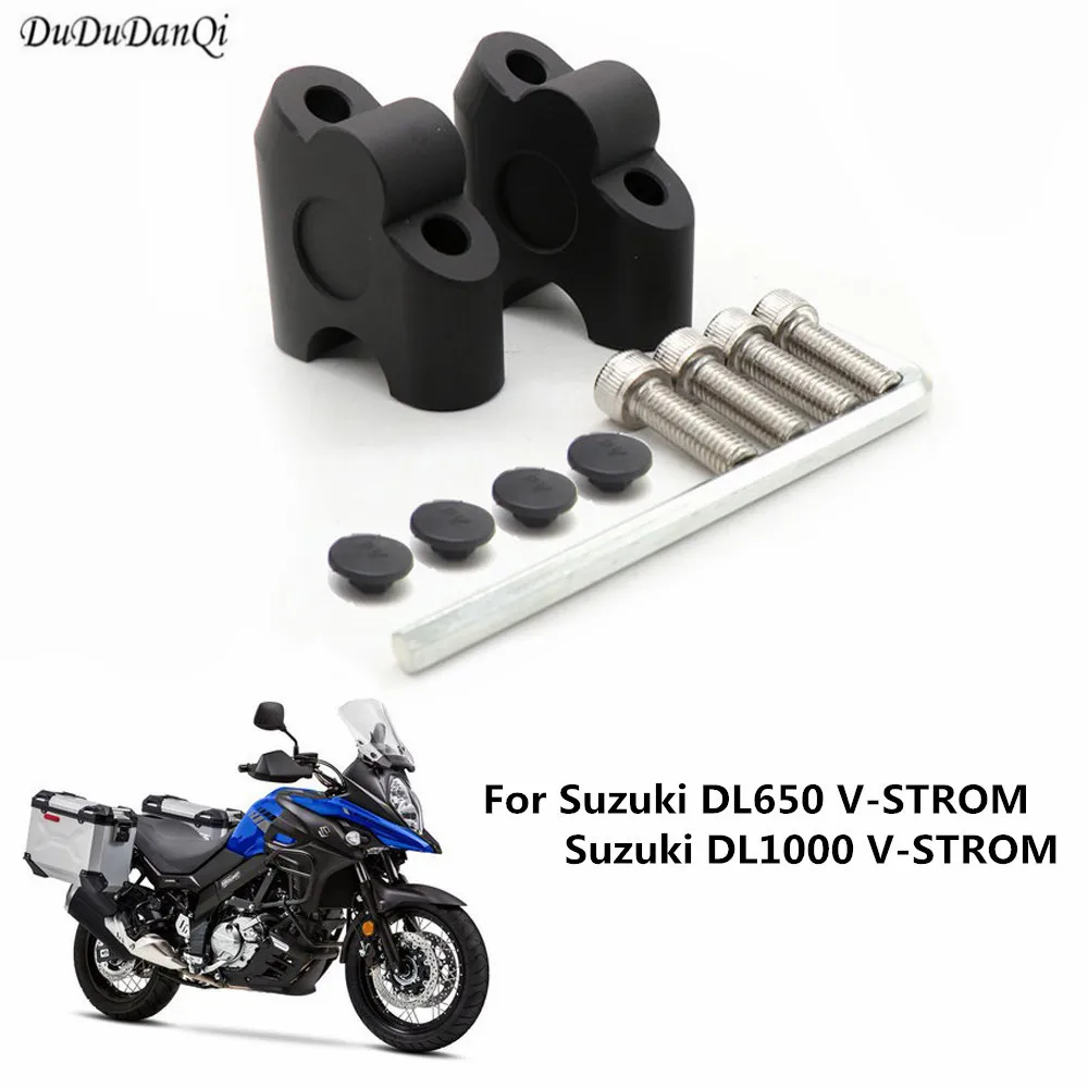 For Suzuki DL650 V-STROM DL 650 VSTROM DL1000 Handle Bar Riser Clamp Extend Handlebar Adapter Mount