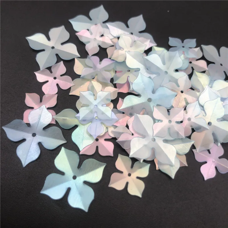 30g 10mm 20mm Windmill Tetrafolium Dull Loose Sequins Paillettes for Sewing Shoes Hat Kids DIY Crafts Accessories