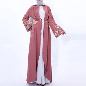 

Winter Muslim Dress Women Long Sleeve Islamic Dubai Abayas Kimono Indonesia Oversized Casual Robe Kaftan Maxi Dresses 2XL