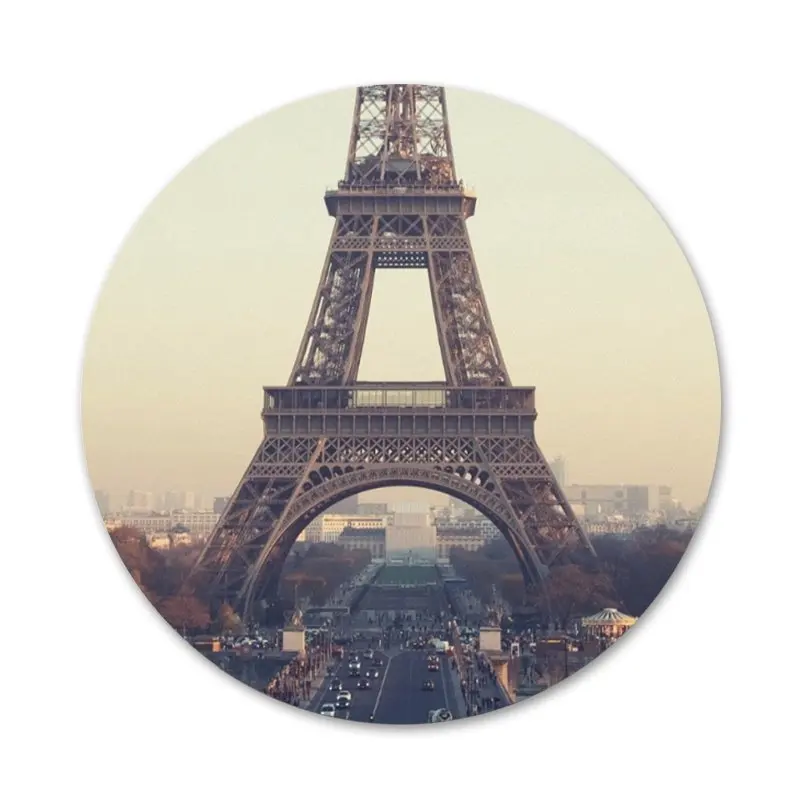 Badge 32mm France Button Peace Sign Eiffelturm Paris 56mm 25mm Pin 