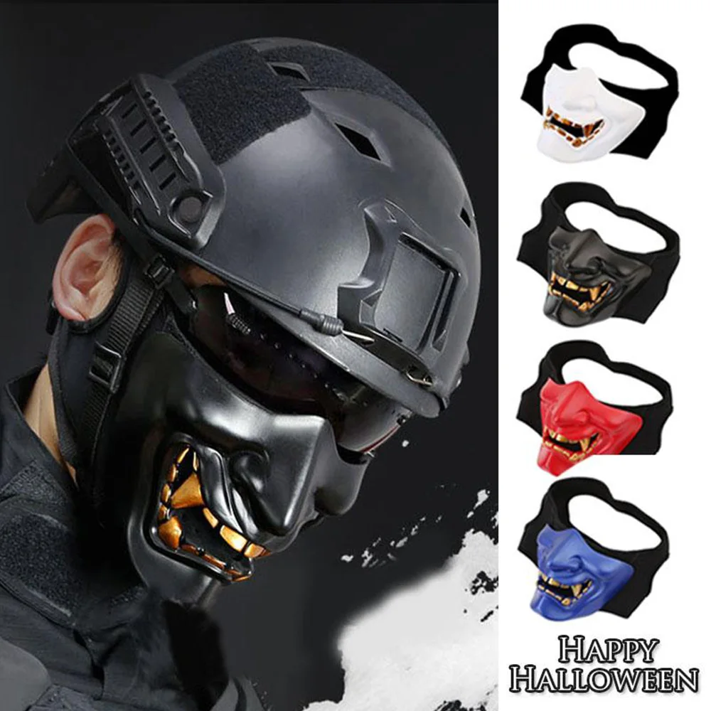 

Skeleton Horror Ghost Face Half Mask Halloween Teeth Mask Horror Costume Party NEW