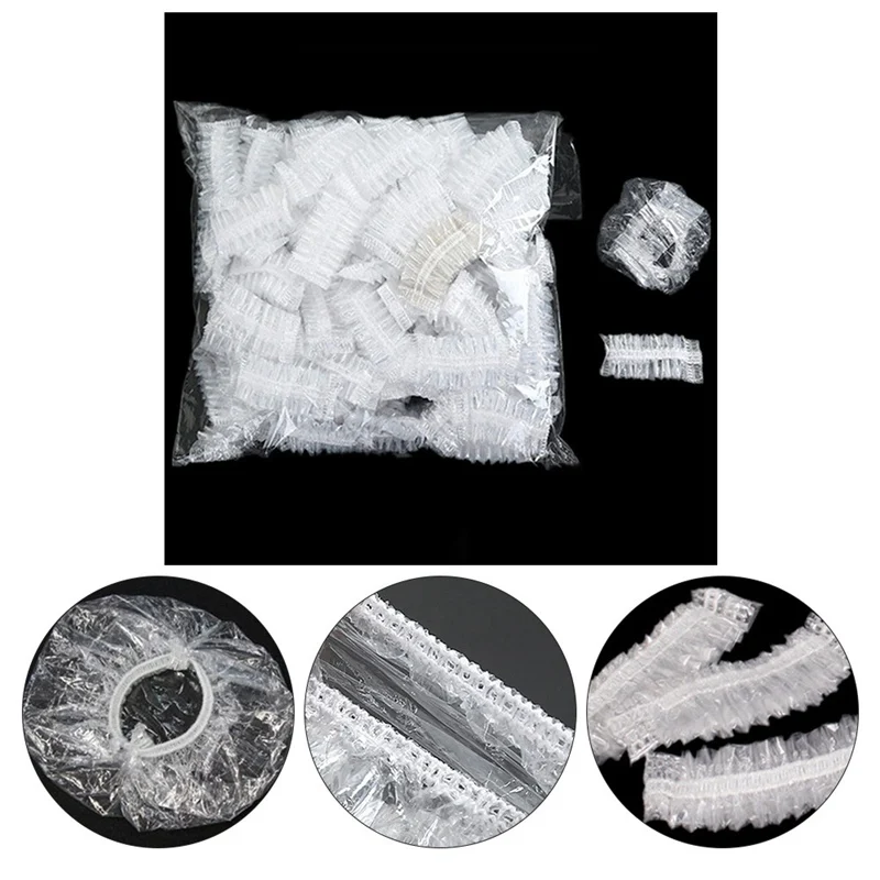100 шт одноразовые пластиковые водонепроницаемые крышки для ушей для ванны, душа, салонные колпачки, защита для ушей, одноразовые наушники, инструменты для окраски волос
