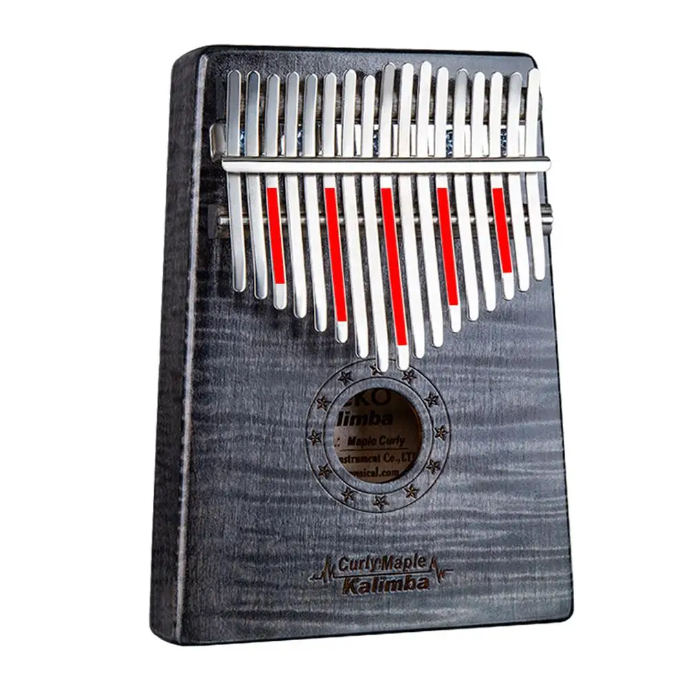 17 Key Thumb Piano Kalimba in C Tone Music Instrument Toy Gift Portable Solid Wooden For Begineer | Спорт и развлечения