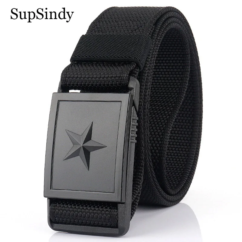 

SupSindy Army Military Men Real nylon tactical belt Quick release magnetic buckle canvas belt jeans Waistband outdoor male strap