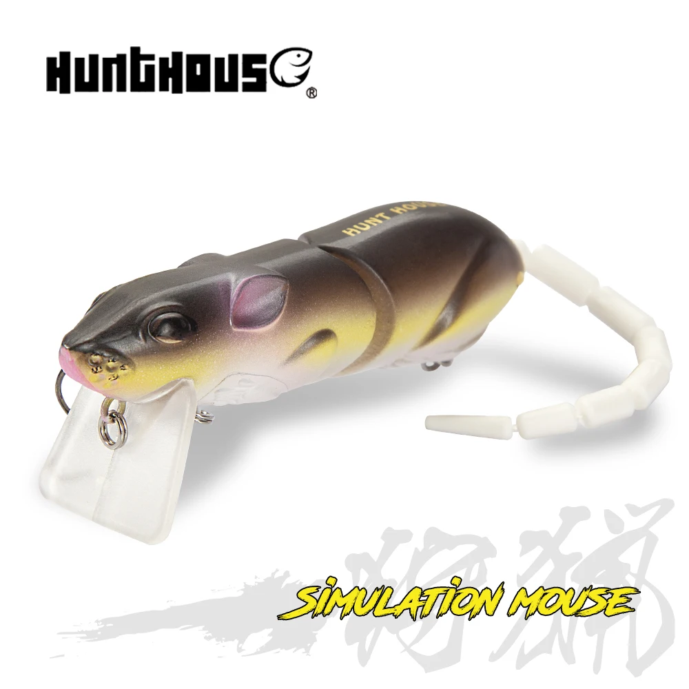 

Hunthouse Swimbait Mouse Fishing Lure Artificial Plastic Floating Surface 85mm/17g Wobbler Bionic Rat Baits For Pike Bass Tackle