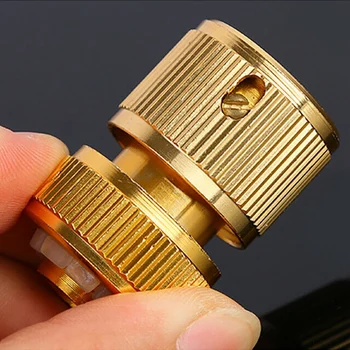 

4Pcs Brass 1/2 Inch Hose Connector Garden Water Tap Pipe Garden Quick Connect Adaptor Fitting