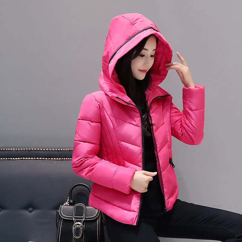 

New Style WOMEN'S Cotton-padded Clothes Women's Short Hooded Deconstructable Winter Large Size Slim Fit down Jacket Cotton-padde