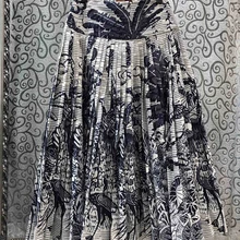 Новинка, Женская юбка средней длины с вышивкой и принтом, 1113 на осень и зиму