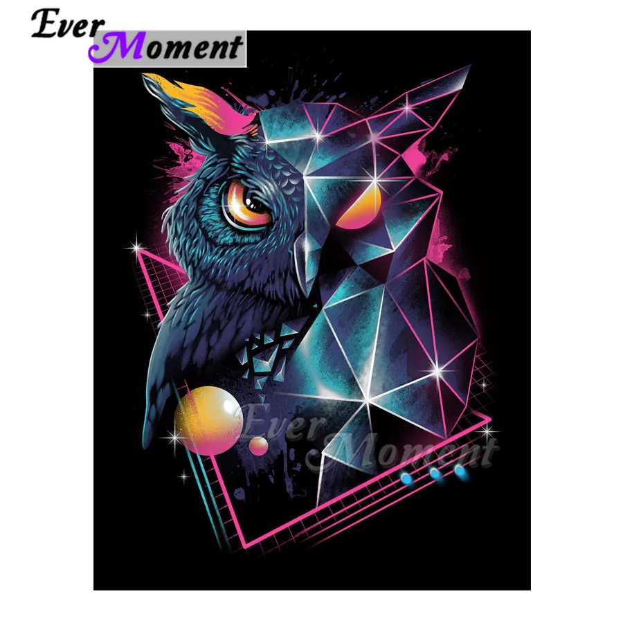 Алмазная картина "Ever Moment", 5D, сделай сам, сова, железная картина, стразы, мозаика, полная квадратная Алмазная вышивка, вышивка крестиком, ASF1795