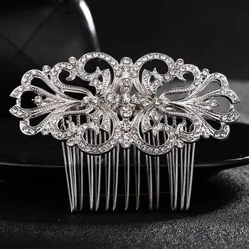 

Rhinestone Flower Bridal Hair Pin Wedding Hair Fashion Crystal Bridal Wedding Hair Combs Accessories FS42