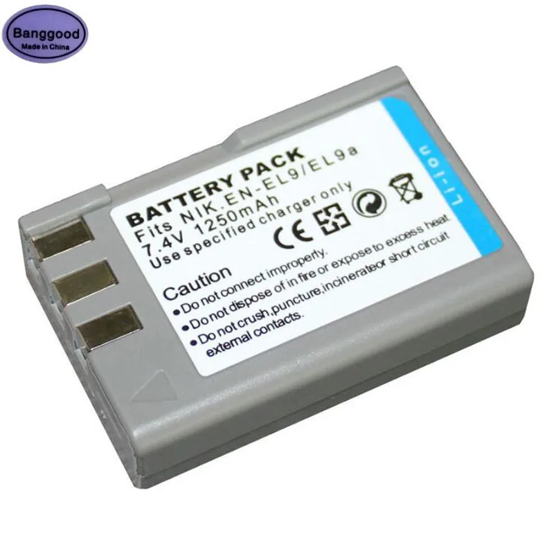 Banggood 7 4 V 1250 мА/ч EN EL9 ENEL9 RU EL9A цифровой Камера Батарея для Nikon D40 D60 D40X D5000 D3000 D3X