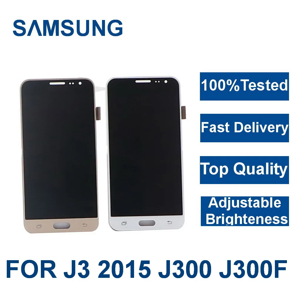 

For Samsung Galaxy J3 2015 J300 J300F J300H Mobile phone LCD Display Touch Screen Digitizer Assembly With Brightness Adjustment