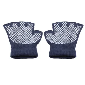 navy blue Горячая распродажа осень зима унисекс спортивные перчатки Новые противоскользящие перчатки без пальцев повседневные теплые перчатки для тренировок и фитнеса Высокое качество - Цвет: navy blue