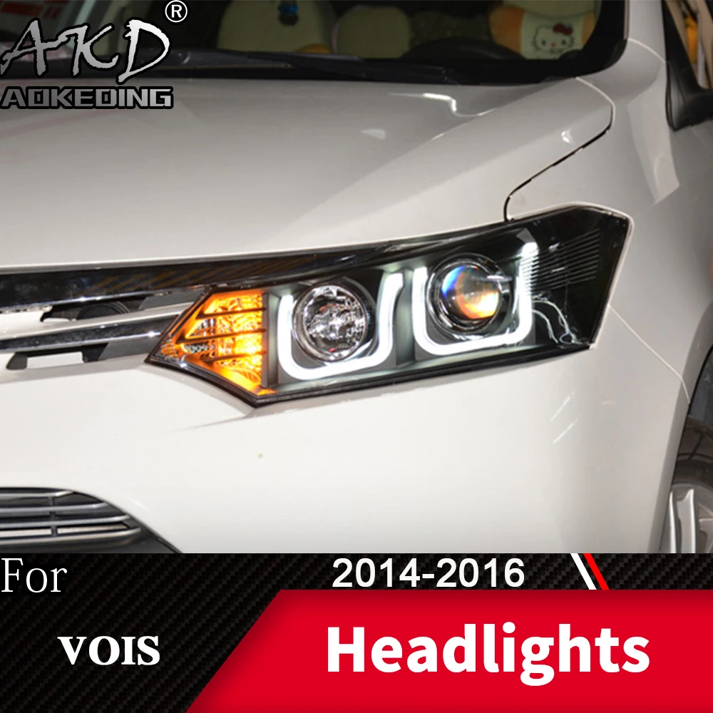 Головной фонарь для автомобиля Toyota Vois- Vois головной светильник s противотуманный светильник s дневной ходовой светильник DRL H7 светодиодный Биксеноновая лампа автомобильные аксессуары