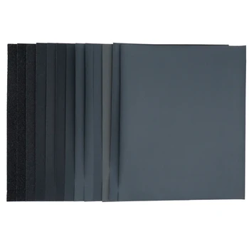 

5 Sheet 9"x11" Waterproof Sandpaper Abrasive Sanding Sheets 60 to 2500 Grits for Auto Car Sanding Wood Furniture Finishing