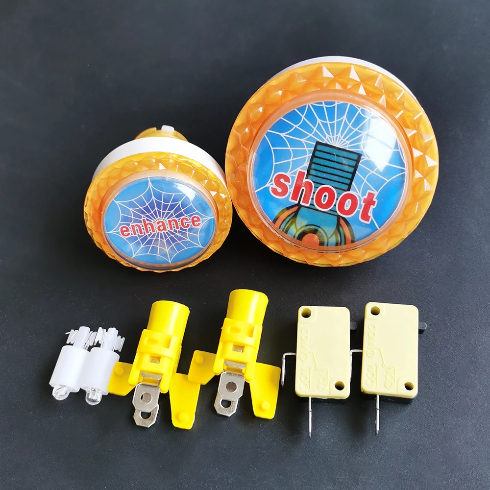 1 Unità 60Mm 45Mm Interruttore A Pulsante Arcade Led Microinterruttore Gioco Cacciatore Di Pesci Interruttore A Pulsante Illuminato Momentaneo