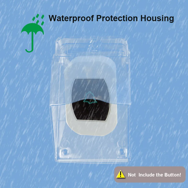 Topvico-funda impermeable para timbre inalámbrico, para puerta exterior, timbre, anillo, botón pulsador, transmisor, lluvia y nieve