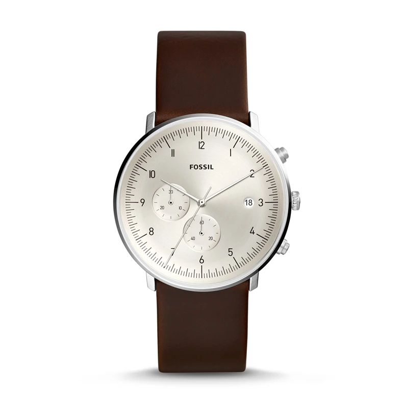 FOSSIL Мужские кварцевые часы Chase Timer хронограф коричневые кожаные часы Роскошные мужские s часы лучший бренд класса люкс