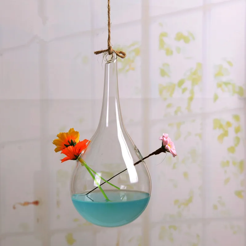 6 шт./упак. диаметр = 8 см Подвесной Стиль стеклянная ваза в форме капли воды стеклянный шар террариум декоративный стол