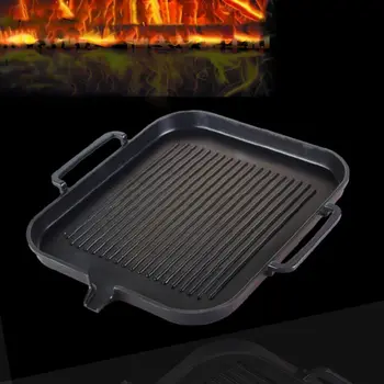 

Kitchen Baking Pan Square Barbecue Pan Teppanyaki Smoke-free Non-stick Barbecue Pan Portable Outdoor Barbecue Frying Pan