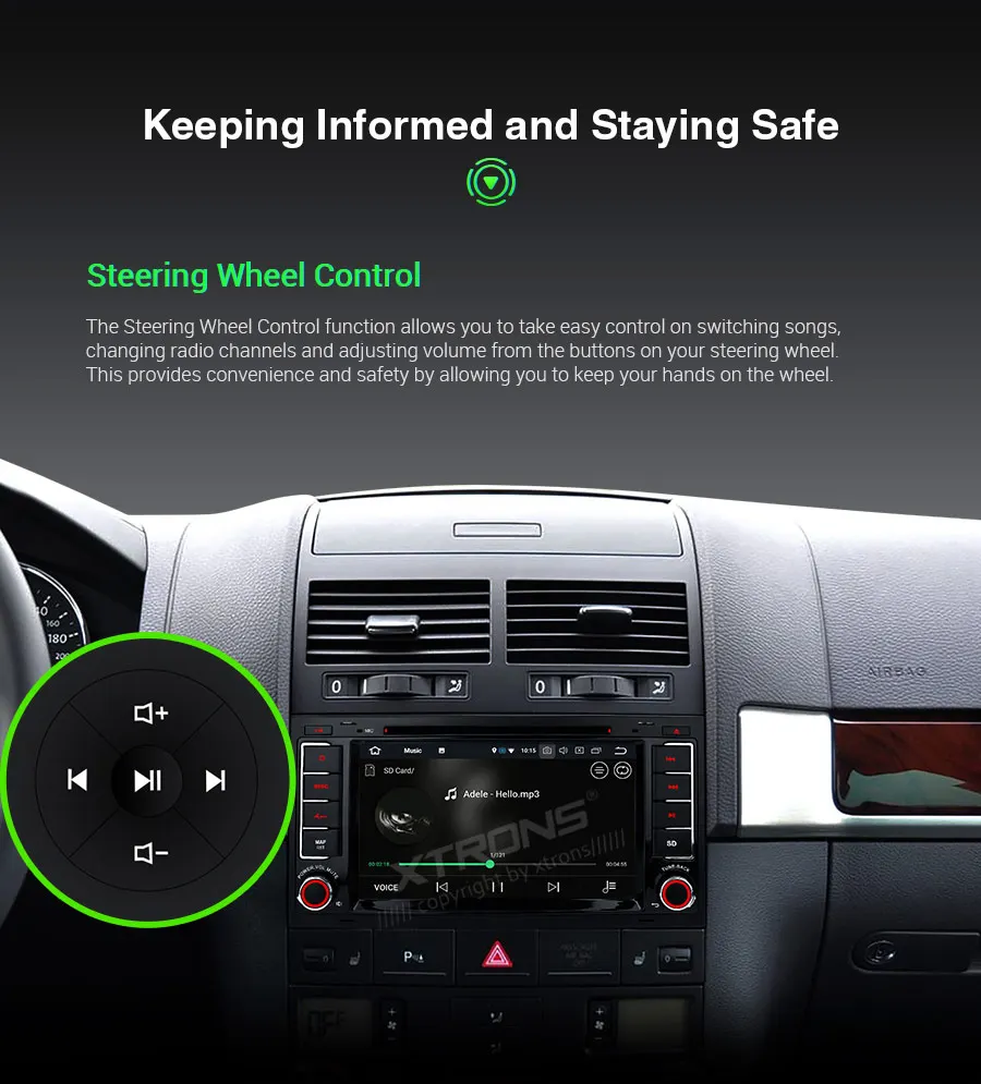 Flash Deal XTRONS 7" Android 9.0 Octa Core 64G ROM 4G RAM Car DVD Player Multimedia GPS System Custom Fit for Volkswagen 2004-2011 20