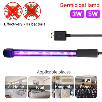 

3W / 5W Portable UV Sanitizer Light Home Handheld Disinfection Toilet Area Uv Ozone Light Sanitizer