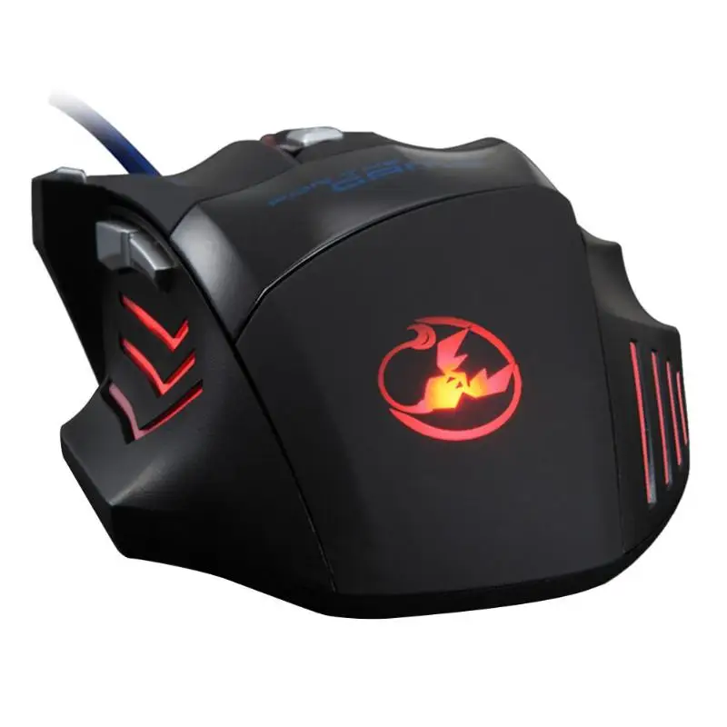 ZELOTES T-80 USB Проводная 5500 dpi Регулируемая оптическая игровая мышь с подсветкой