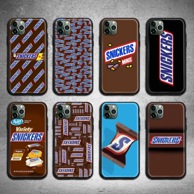 Hot cute bear chocolate SNICKERS Phone Case for iphone 12 pro max mini 11 pro XS MAX 8 7 6 6S Plus X 5S SE 2020 XR case iphone 6s plus phone case