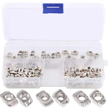 

90Pcs M3 M4 M5 T-Slot Nut Hammer Head Sliding T-Nut Fastener Into T-Nut Kit for 2020 Series Aluminum Profile