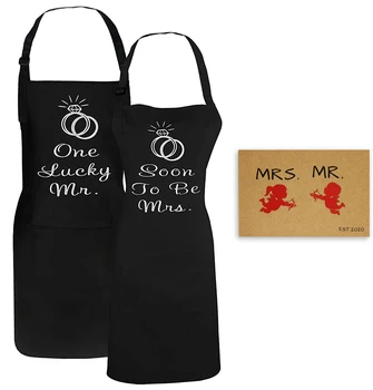 

King and Queen Couple Apron , Happy Wedding Gifts for The Valentine’s Day