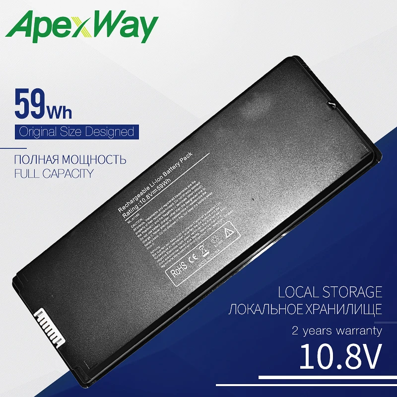 10 8 В 59Wh Аккумулятор для ноутбука APPLE A1185 ASMB016 MA566 MA566FE/A MA566G/A MA566J/A mid-2009 MacBook 5 2 A1181 MA472 |