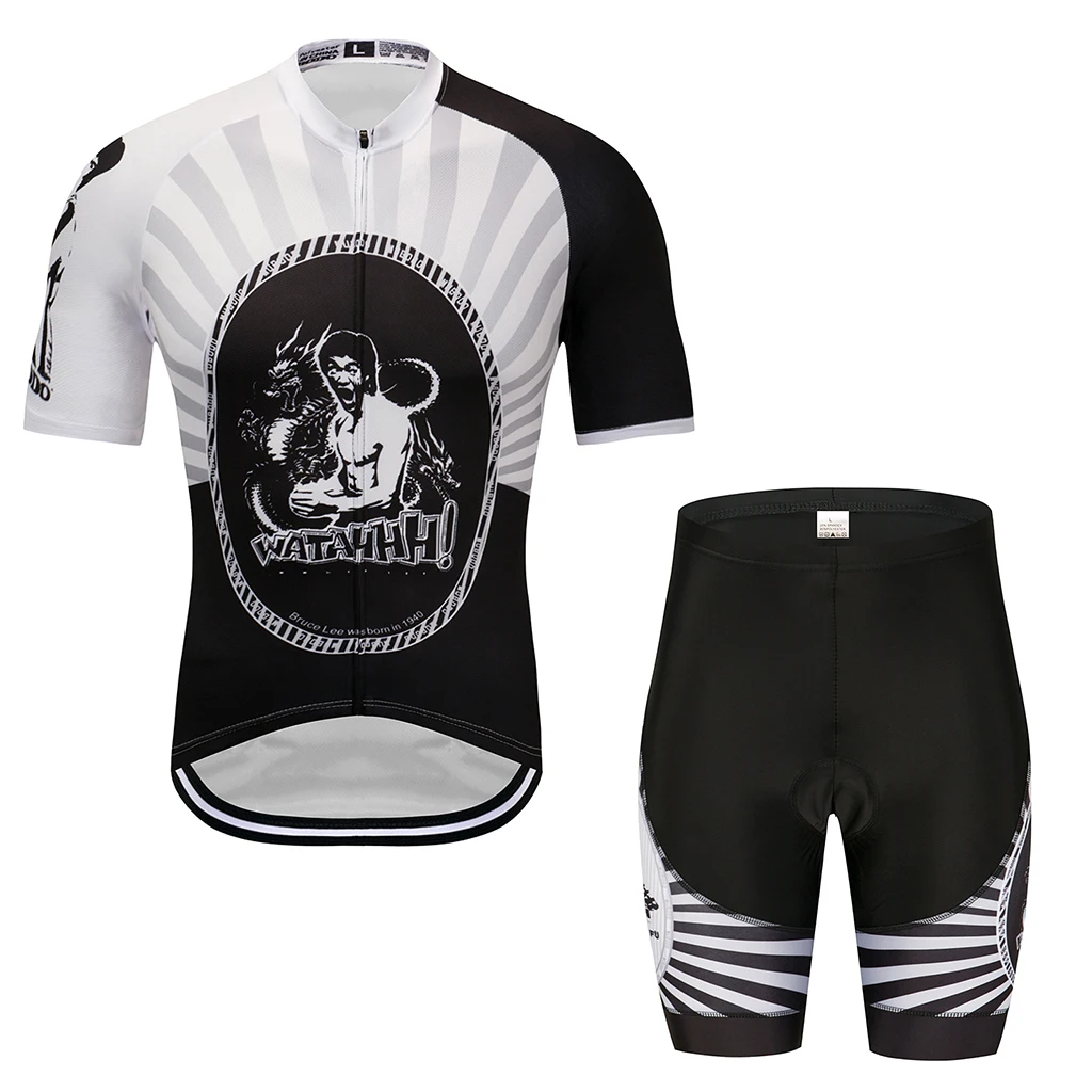 

New Style Cycling Wear Bruce Lee's Jeet Kune Do Bike jersey Sets Quick Dry Mens Bicycle Short Sleeve summer team Cycling Jerseys