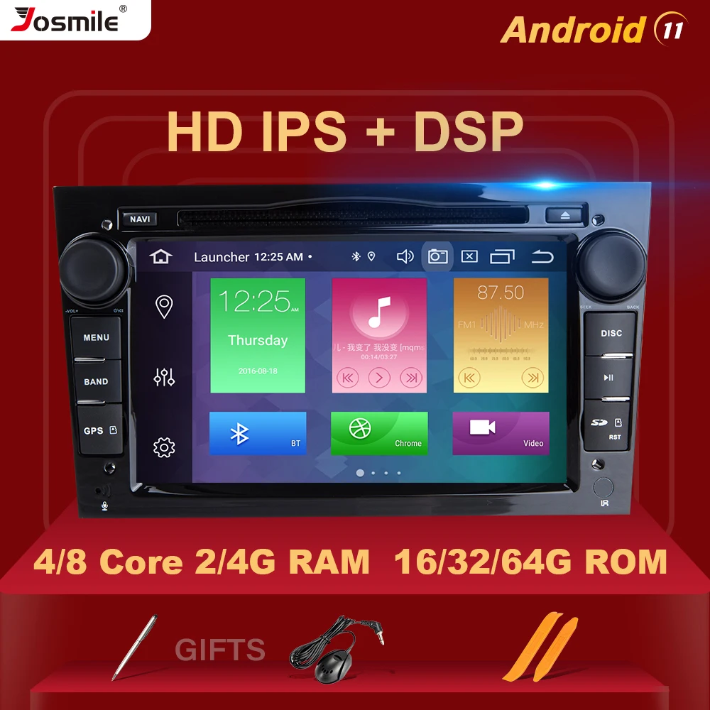 Автомобильный радиоприемник 2 din Android 11 DVD-плеер для Opel Vectra C Zafira B Corsa D Astra H G J Meriva Vivaro