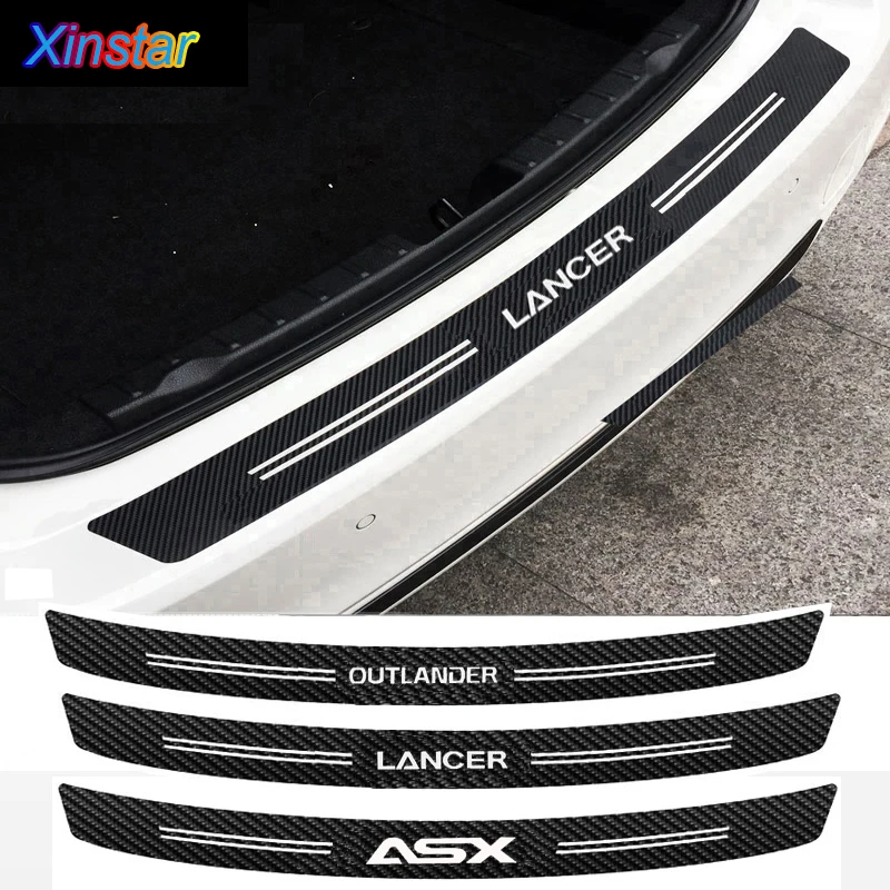 Наклейка на бампер автомобиля из углеродного волокна для Mitsubishi Lancer Outlander ASX автомобильные аксессуары