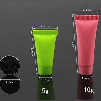 

Empty Plastic Portable Tubes Squeeze Cosmetic Cream Lotion Travel Bottle Clear Lip Gloss Container