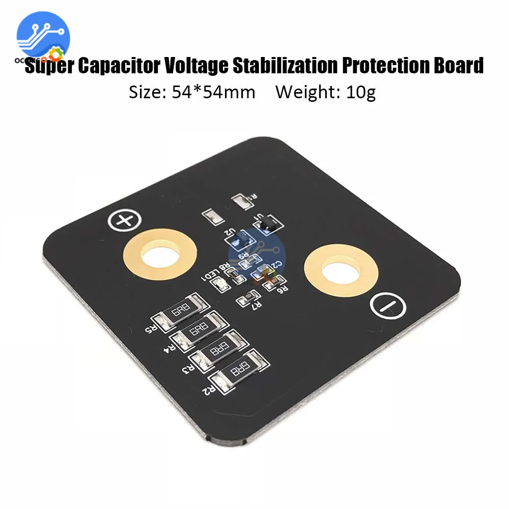 

1 String 2.8V 3000F Super Capacitor Balancing Protection Board Square 2.8V 3000F Capacitor Balanced